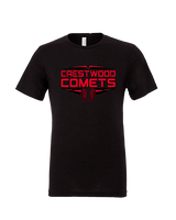 Crestwood HS Baseball Logo Black Outline - Tri-Blend Shirt