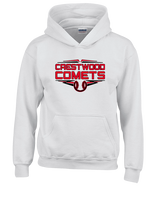 Crestwood HS Baseball Logo Black Outline - Unisex Hoodie
