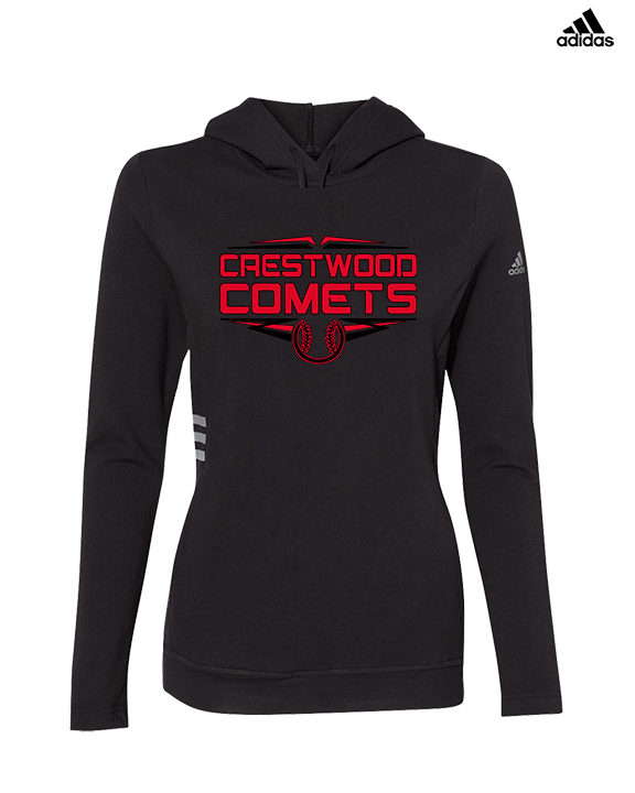 Crestwood HS Baseball Logo Black Outline - Womens Adidas Hoodie