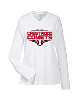 Crestwood HS Baseball Logo Black Outline - Womens Performance Longsleeve