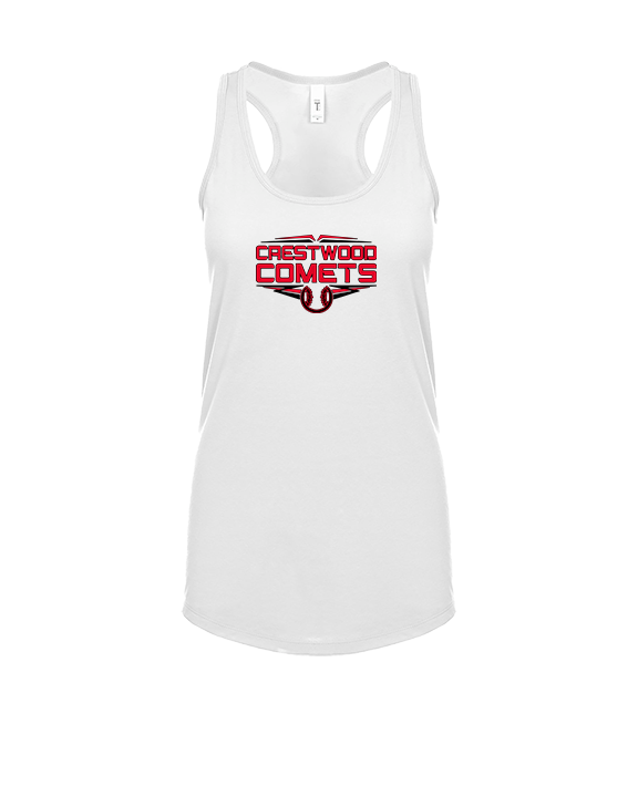 Crestwood HS Baseball Logo Black Outline - Womens Tank Top