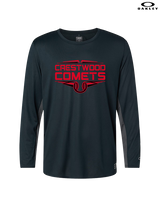 Crestwood HS Baseball Logo Red Outline - Mens Oakley Longsleeve