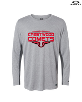 Crestwood HS Baseball Logo Red Outline - Mens Oakley Longsleeve