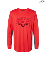 Crestwood HS Baseball Logo Red Outline - Mens Oakley Longsleeve