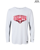 Crestwood HS Baseball Logo Red Outline - Mens Oakley Longsleeve
