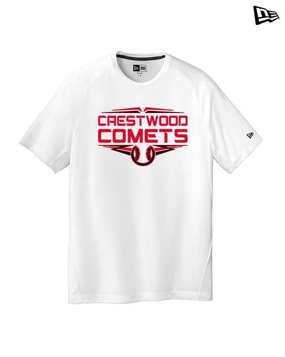 Crestwood HS Baseball Logo Red Outline - New Era Performance Shirt