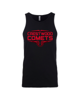 Crestwood HS Baseball Logo Red Outline - Tank Top