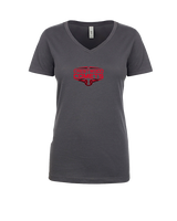 Crestwood HS Baseball Logo Red Outline - Womens Vneck