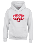 Crestwood HS Baseball Logo Red Outline - Youth Hoodie