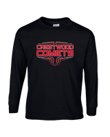 Crestwood HS Baseball Logo White Outline - Cotton Longsleeve