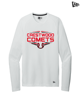 Crestwood HS Baseball Logo White Outline - New Era Performance Long Sleeve