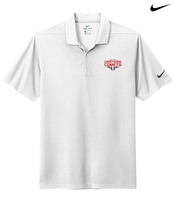 Crestwood HS Baseball Logo White Outline - Nike Polo