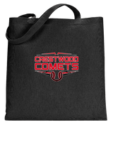 Crestwood HS Baseball Logo White Outline - Tote