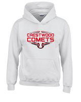 Crestwood HS Baseball Logo White Outline - Unisex Hoodie