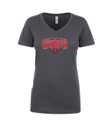 Crestwood HS Baseball Logo White Outline - Womens Vneck