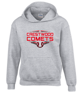 Crestwood HS Baseball Logo White Outline - Youth Hoodie