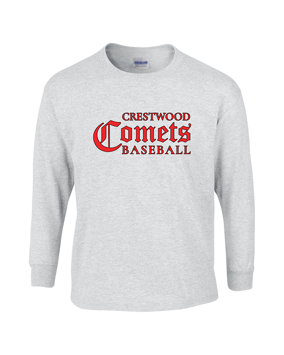 Crestwood HS Baseball Wordmark - Cotton Longsleeve