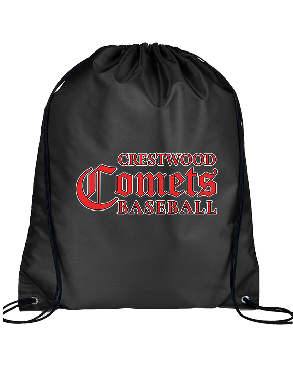 Crestwood HS Baseball Wordmark - Drawstring Bag
