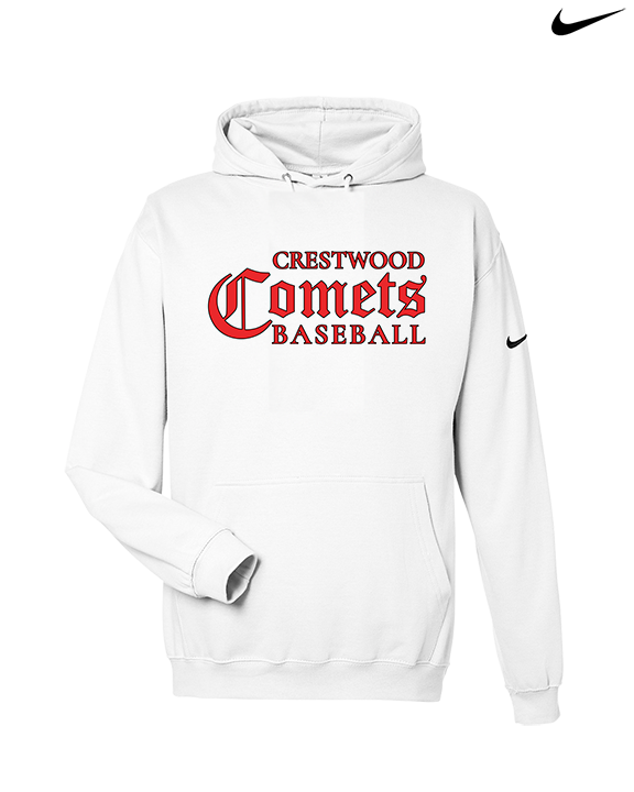 Crestwood HS Baseball Wordmark - Nike Club Fleece Hoodie