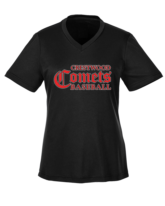 Crestwood HS Baseball Wordmark - Womens Performance Shirt