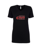 Crestwood HS Baseball Wordmark - Womens V-Neck