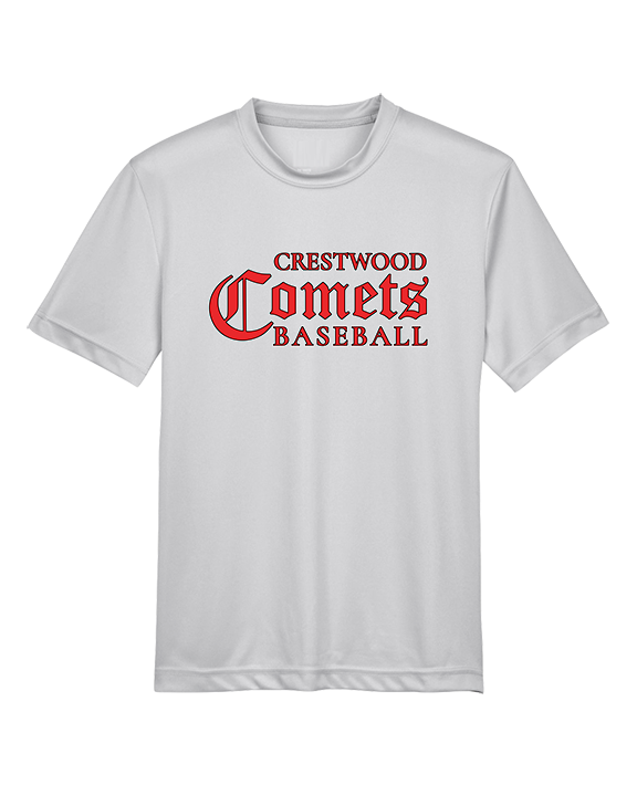 Crestwood HS Baseball Wordmark - Youth Performance Shirt