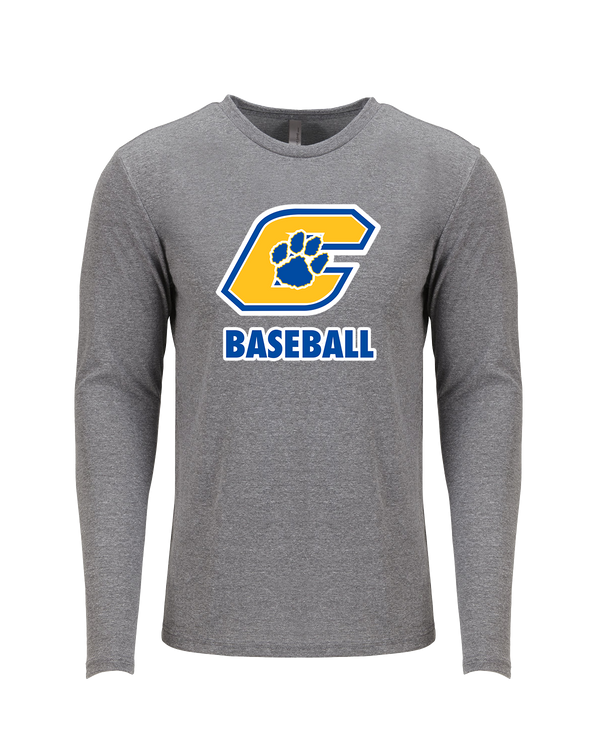 Crisp County HS Team Logo Baseball - Tri Blend Long Sleeve