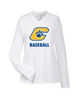 Crisp County HS Team Logo Baseball - Womens Performance Long Sleeve