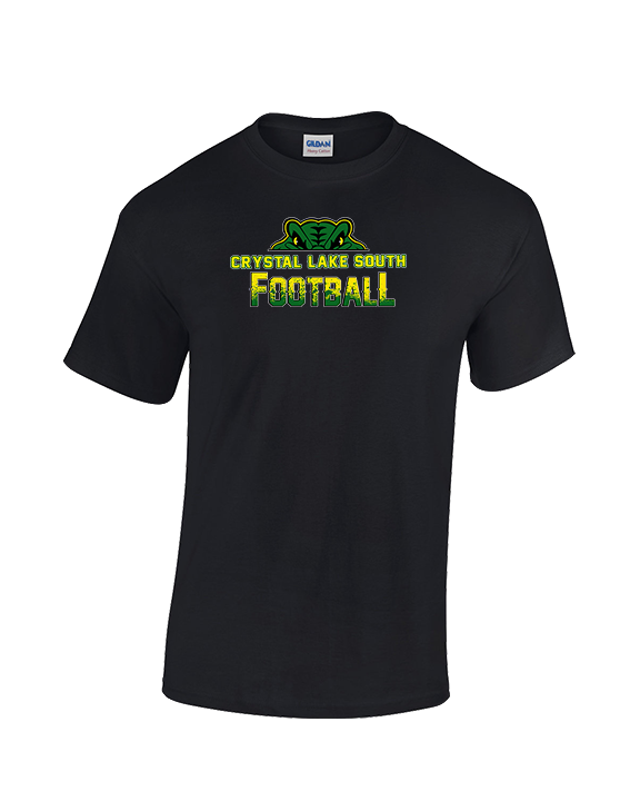 Crystal Lake South HS Football Splatter - Cotton T-Shirt