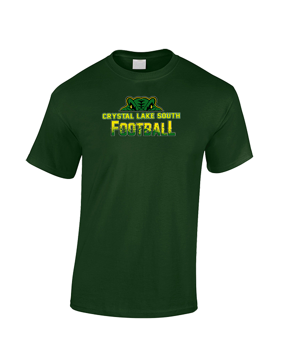 Crystal Lake South HS Football Splatter - Cotton T-Shirt