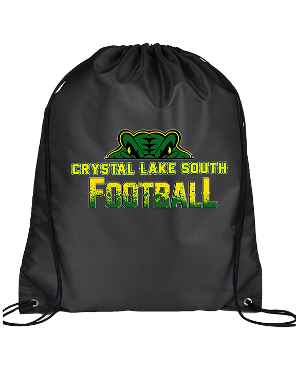 Crystal Lake South HS Football Splatter - Drawstring Bag
