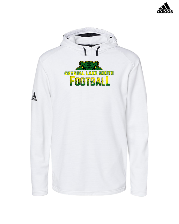 Crystal Lake South HS Football Splatter - Mens Adidas Hoodie