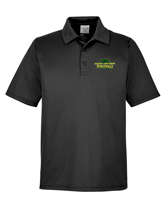 Crystal Lake South HS Football Splatter - Mens Polo