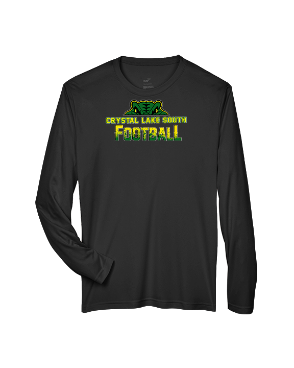 Crystal Lake South HS Football Splatter - Performance Longsleeve