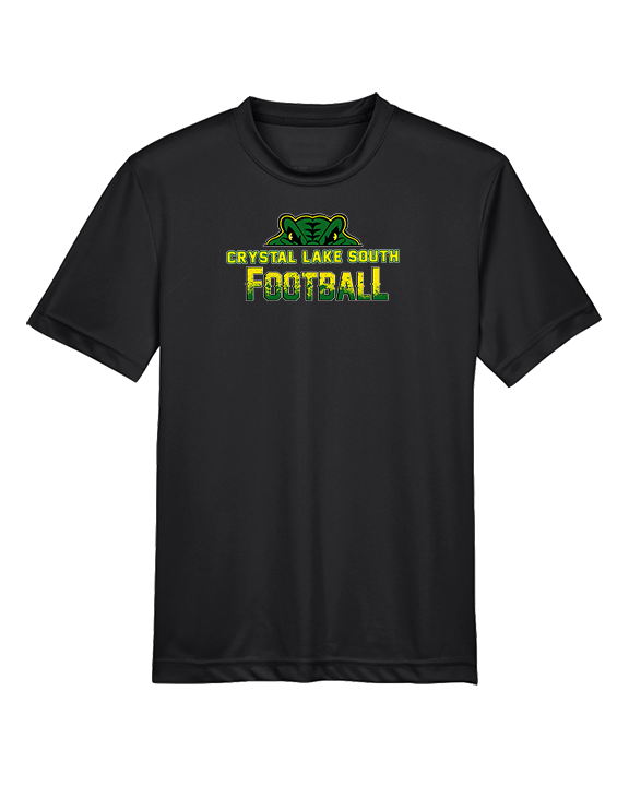 Crystal Lake South HS Football Splatter - Youth Performance Shirt