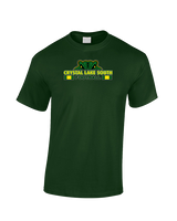 Crystal Lake South HS Football Stacked - Cotton T-Shirt