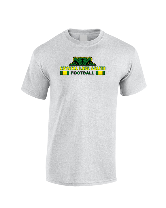 Crystal Lake South HS Football Stacked - Cotton T-Shirt