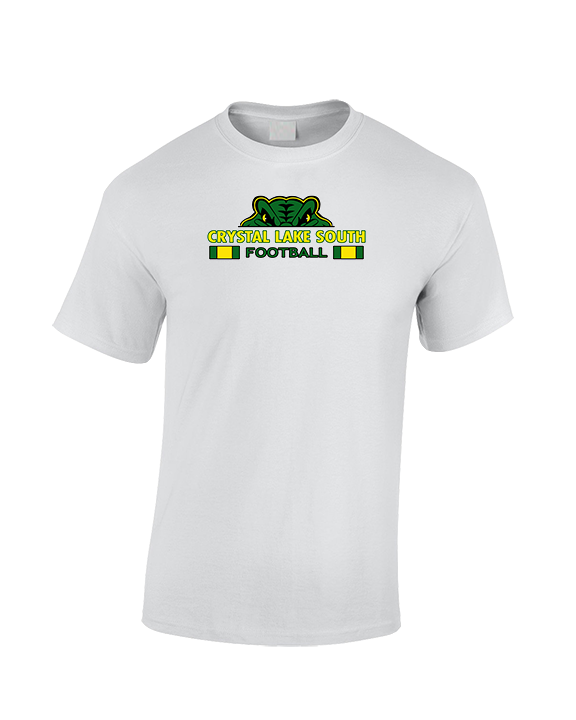 Crystal Lake South HS Football Stacked - Cotton T-Shirt