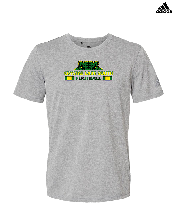 Crystal Lake South HS Football Stacked - Mens Adidas Performance Shirt