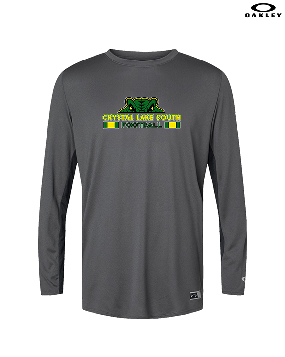 Crystal Lake South HS Football Stacked - Mens Oakley Longsleeve