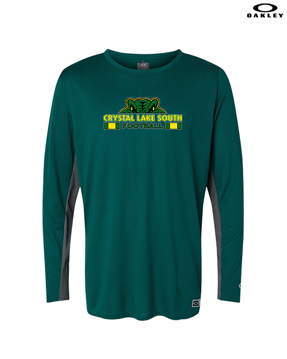 Crystal Lake South HS Football Stacked - Mens Oakley Longsleeve