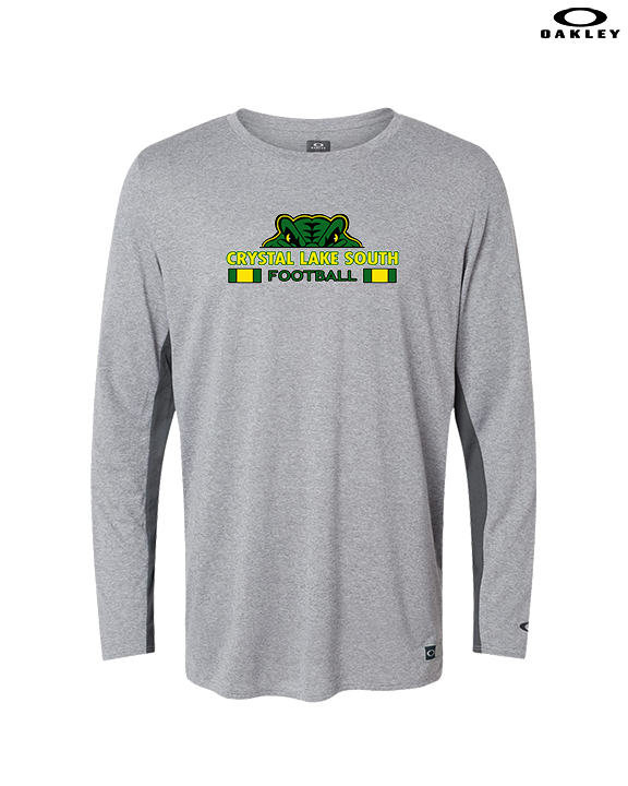 Crystal Lake South HS Football Stacked - Mens Oakley Longsleeve