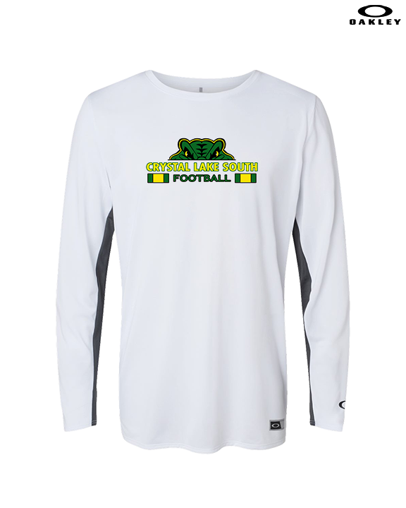 Crystal Lake South HS Football Stacked - Mens Oakley Longsleeve