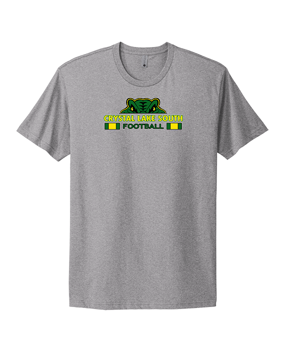 Crystal Lake South HS Football Stacked - Mens Select Cotton T-Shirt