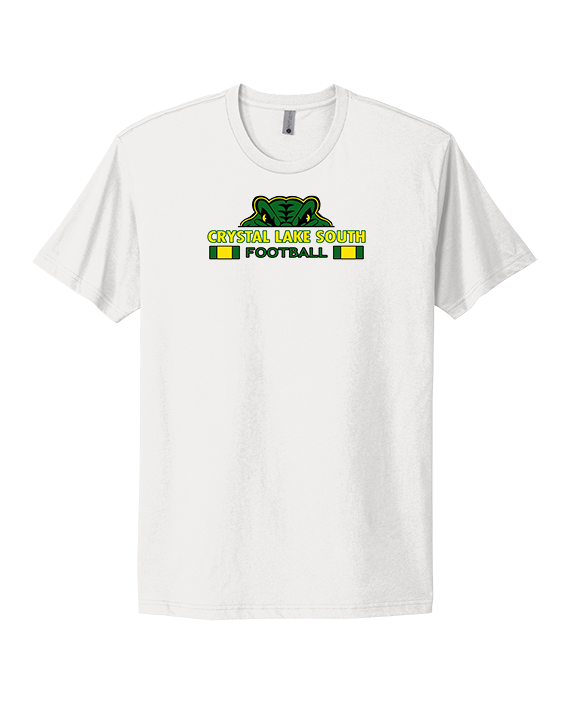 Crystal Lake South HS Football Stacked - Mens Select Cotton T-Shirt
