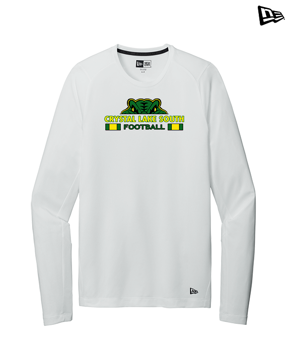Crystal Lake South HS Football Stacked - New Era Performance Long Sleeve