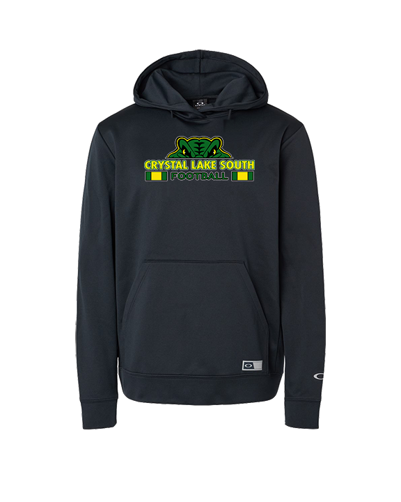 Crystal Lake South HS Football Stacked - Oakley Performance Hoodie