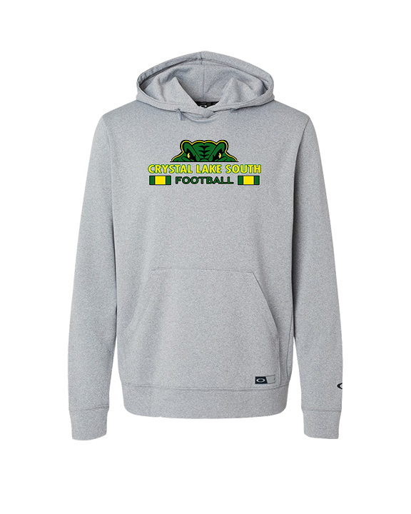 Crystal Lake South HS Football Stacked - Oakley Performance Hoodie