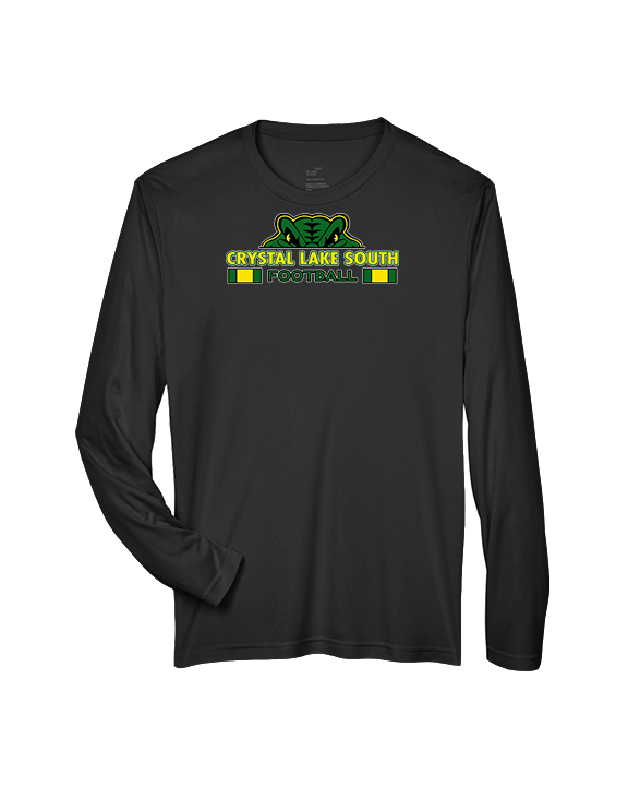 Crystal Lake South HS Football Stacked - Performance Longsleeve