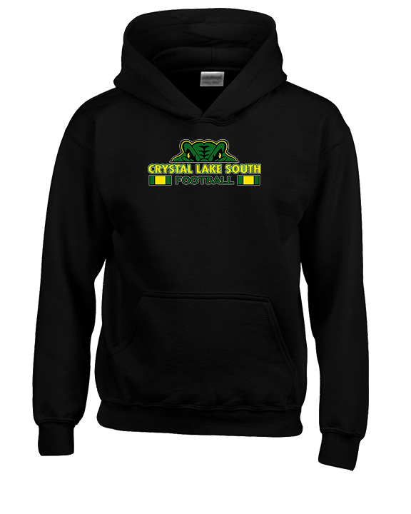Crystal Lake South HS Football Stacked - Youth Hoodie